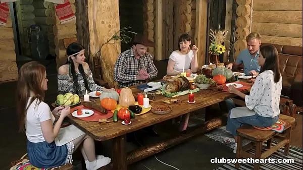 XXX Thanksgiving Dinner turns into Fucking Fiesta by ClubSweethearts fresh Clips