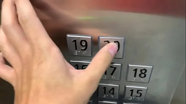 XXX Sex in public, in the elevator with a stranger and they catch us fresh Clips